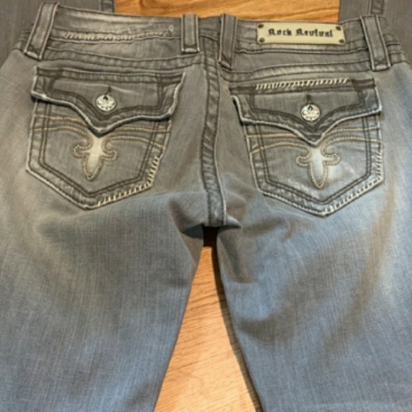Rock Revival Destressed Jeans - Picture 3 of 12